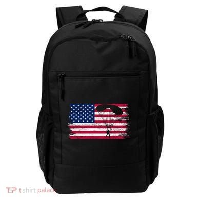 Sky Paraglider Paramotor Paragliding American Flag Skydiving Gift Backpack