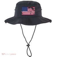 Sky Paraglider Paramotor Paragliding American Flag Skydiving Gift Bucket Hat thumb 0