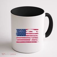 Sky Paraglider Paramotor Paragliding American Flag Skydiving Gift Coffee Mug thumb 1