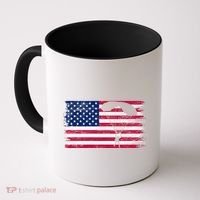 Sky Paraglider Paramotor Paragliding American Flag Skydiving Gift Coffee Mug thumb 0