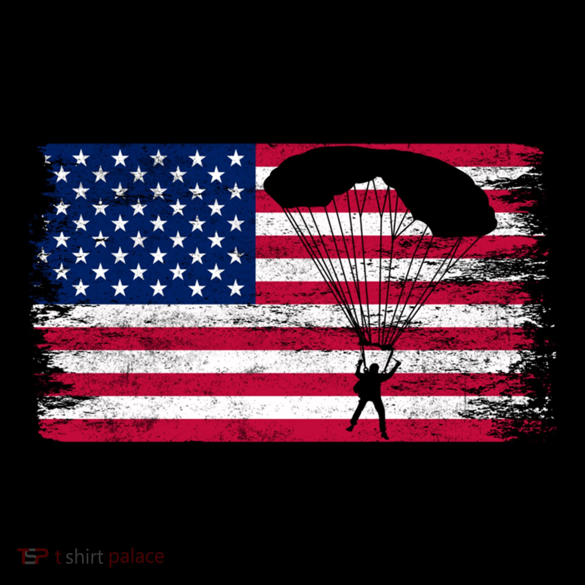 Sky Paraglider Paramotor Paragliding American Flag Skydiving Gift Women's Hoodie