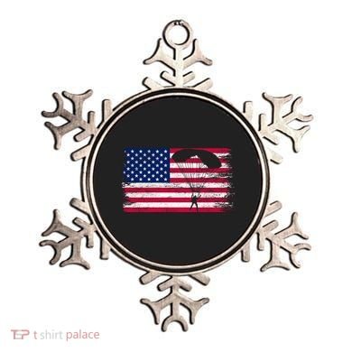 Sky Paraglider Paramotor Paragliding American Flag Skydiving Gift Ornament
