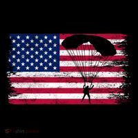 Sky Paraglider Paramotor Paragliding American Flag Skydiving Gift Ornament thumb 1