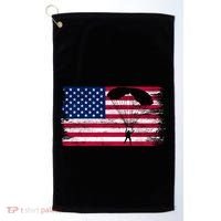 Sky Paraglider Paramotor Paragliding American Flag Skydiving Gift Golf Towel thumb 0