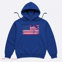 Sky Paraglider Paramotor Paragliding American Flag Skydiving Gift Hoodie thumb 0
