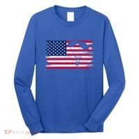 Sky Paraglider Paramotor Paragliding American Flag Skydiving Gift Long Sleeve Shirt thumb 0