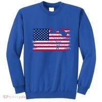 Sky Paraglider Paramotor Paragliding American Flag Skydiving Gift Sweatshirt thumb 0