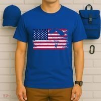 Sky Paraglider Paramotor Paragliding American Flag Skydiving Gift T-Shirt thumb 6