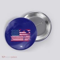 Sky Paraglider Paramotor Paragliding American Flag Skydiving Gift Button thumb 0