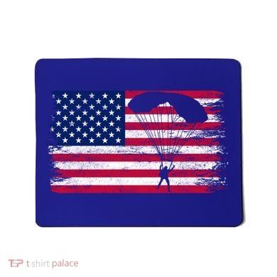 Sky Paraglider Paramotor Paragliding American Flag Skydiving Gift Mousepad