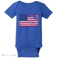 Sky Paraglider Paramotor Paragliding American Flag Skydiving Gift Baby Bodysuit thumb 0