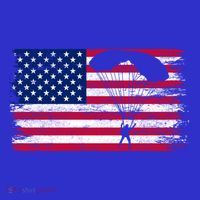 Sky Paraglider Paramotor Paragliding American Flag Skydiving Gift Baby Bodysuit thumb 2