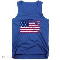 Sky Paraglider Paramotor Paragliding American Flag Skydiving Gift Tank Top thumb 0