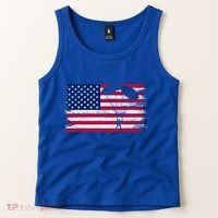 Sky Paraglider Paramotor Paragliding American Flag Skydiving Gift Tank Top thumb 2
