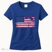 Sky Paraglider Paramotor Paragliding American Flag Skydiving Gift Women's T-Shirt thumb 0