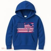 Sky Paraglider Paramotor Paragliding American Flag Skydiving Gift Kids Hoodie thumb 0