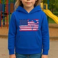 Sky Paraglider Paramotor Paragliding American Flag Skydiving Gift Kids Hoodie thumb 3