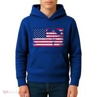 Sky Paraglider Paramotor Paragliding American Flag Skydiving Gift Kids Hoodie thumb 4