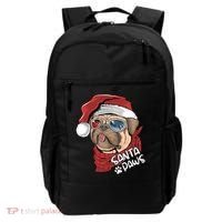 Santa Paws Pug Christmas Tee Kids Boys Xmas Funny Gift Pugmas Gift Backpack thumb 0