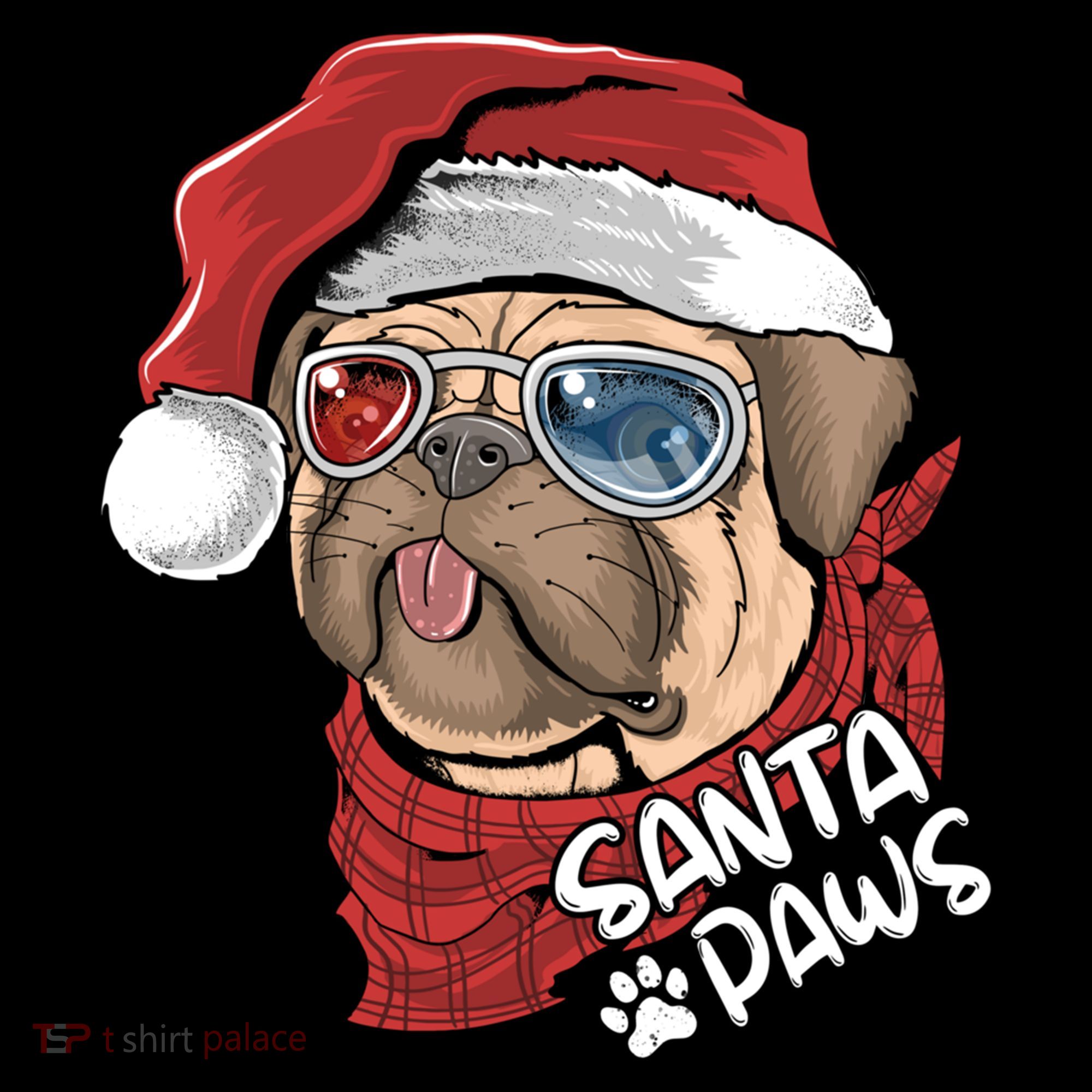 Santa Paws Pug Christmas Tee Kids Boys Xmas Funny Gift Pugmas Gift Coffee Mug