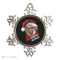 Santa Paws Pug Christmas Tee Kids Boys Xmas Funny Gift Pugmas Gift Ornament thumb 0