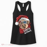 Santa Paws Pug Christmas Tee Kids Boys Xmas Funny Gift Pugmas Gift Women's Tank Top thumb 0