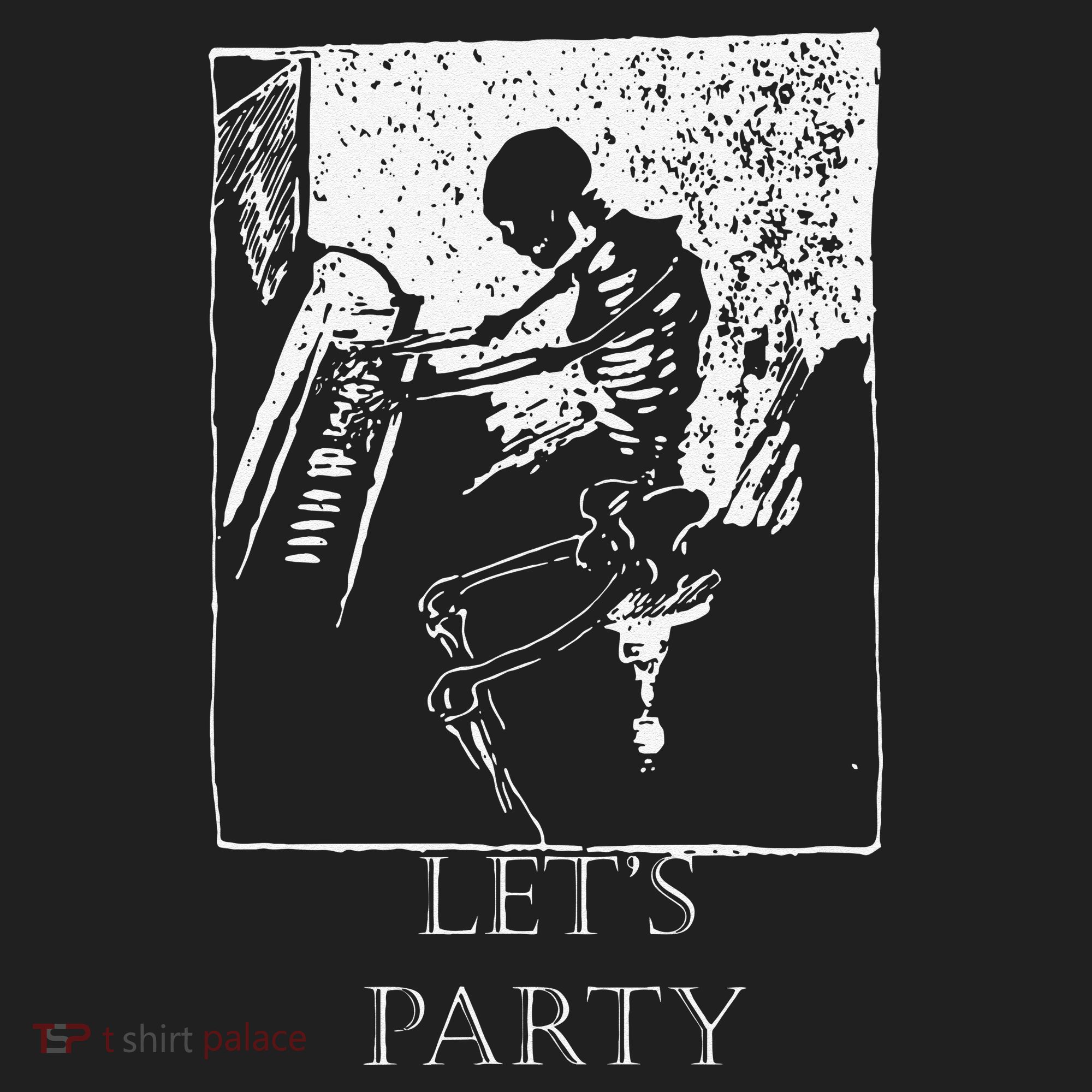 Skeleton Playing Piano Lets Party Halloween Women's Sweatshirt