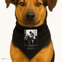 Skeleton Playing Piano Lets Party Halloween USA-Made Doggie Bandana thumb 1