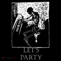 Skeleton Playing Piano Lets Party Halloween USA-Made Doggie Bandana thumb 2