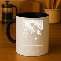 Skeleton Playing Piano Lets Party Halloween Coffee Mug thumb 4
