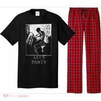 Skeleton Playing Piano Lets Party Halloween Pajama Set thumb 0