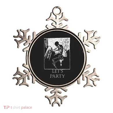 Skeleton Playing Piano Lets Party Halloween Ornament