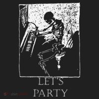 Skeleton Playing Piano Lets Party Halloween Golf Towel thumb 3