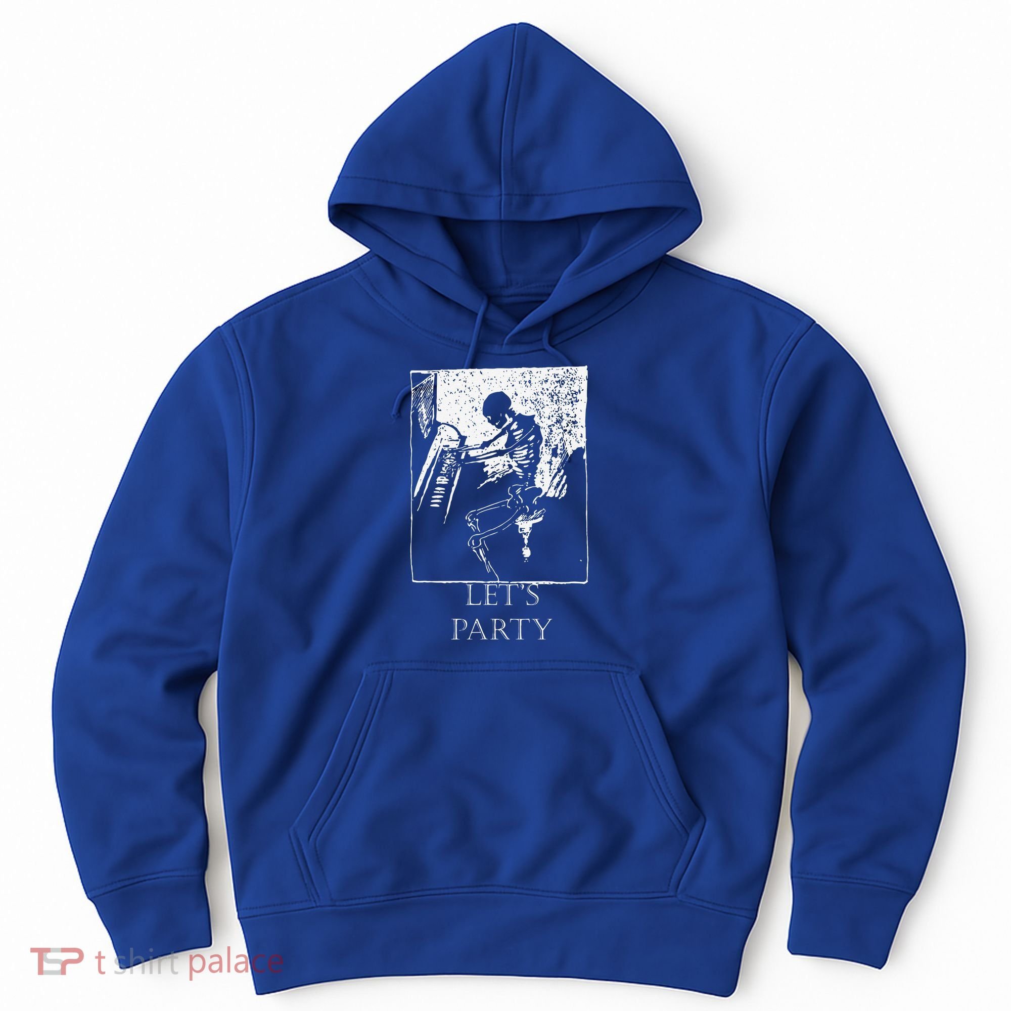 Skeleton Playing Piano Lets Party Halloween Hoodie