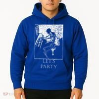Skeleton Playing Piano Lets Party Halloween Hoodie thumb 2