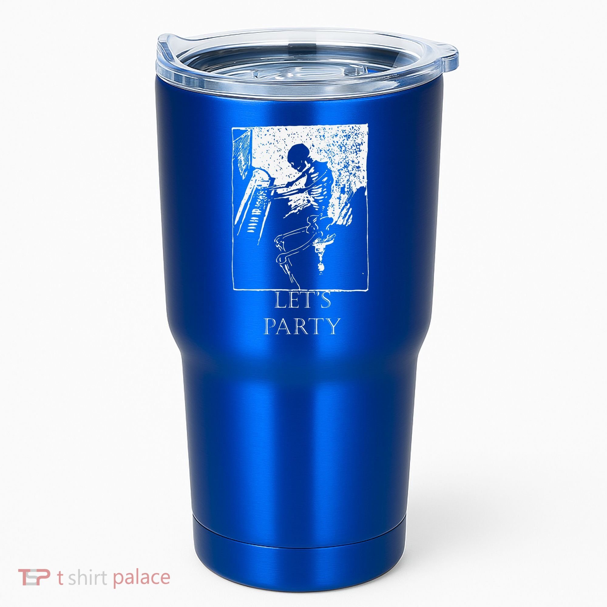 Skeleton Playing Piano Lets Party Halloween Tumbler
