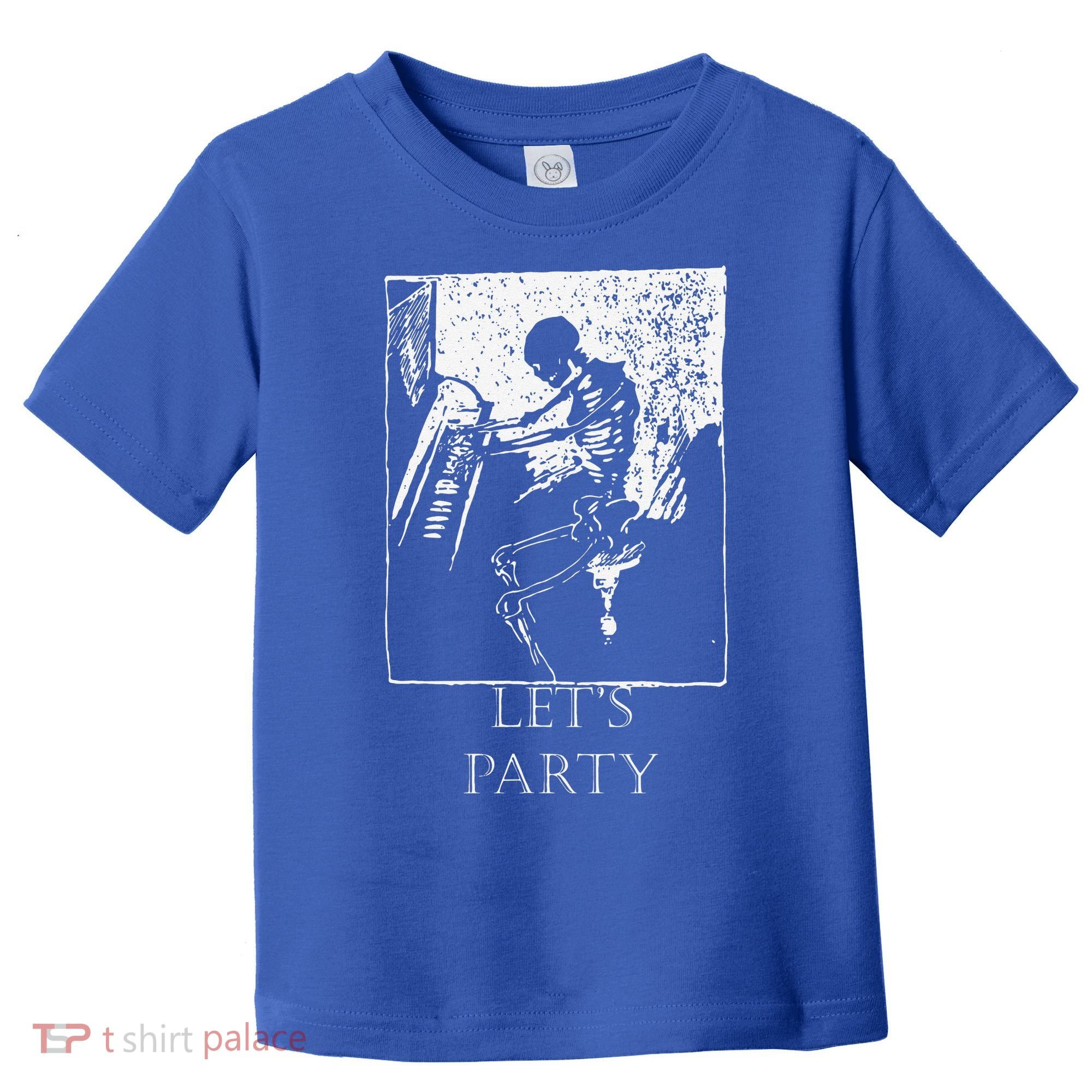 Skeleton Playing Piano Lets Party Halloween Toddler T-Shirt