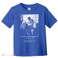 Skeleton Playing Piano Lets Party Halloween Toddler T-Shirt thumb 0