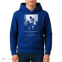 Skeleton Playing Piano Lets Party Halloween Kids Hoodie thumb 4
