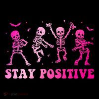 Stay Positive Pink Breast Cancer Halloween Spooky Skeleton Cute Gift Coffee Mug thumb 5