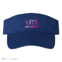 Stay Positive Pink Breast Cancer Halloween Spooky Skeleton Cute Gift Visor thumb 0