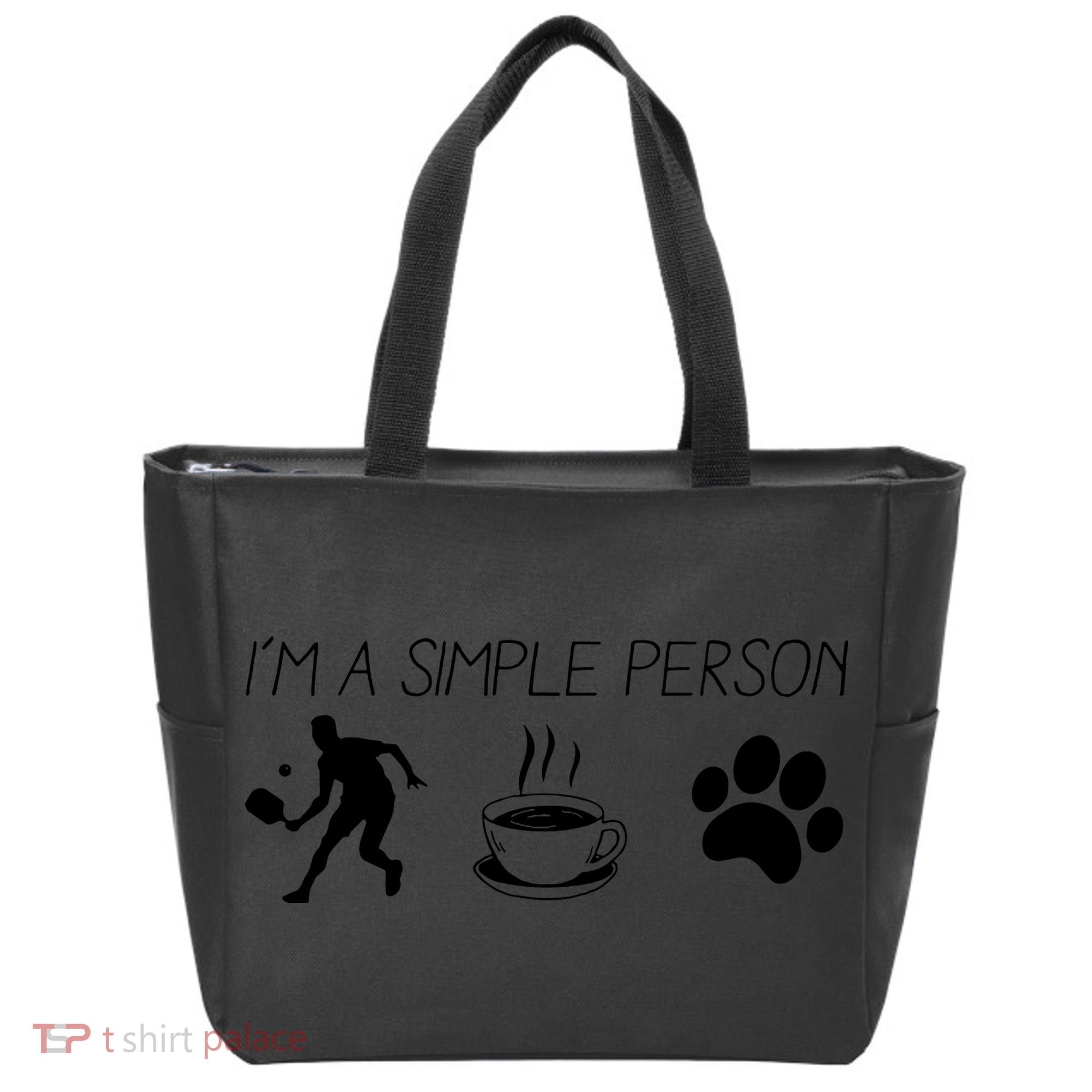 Simple Pickleball Player Tote Bag