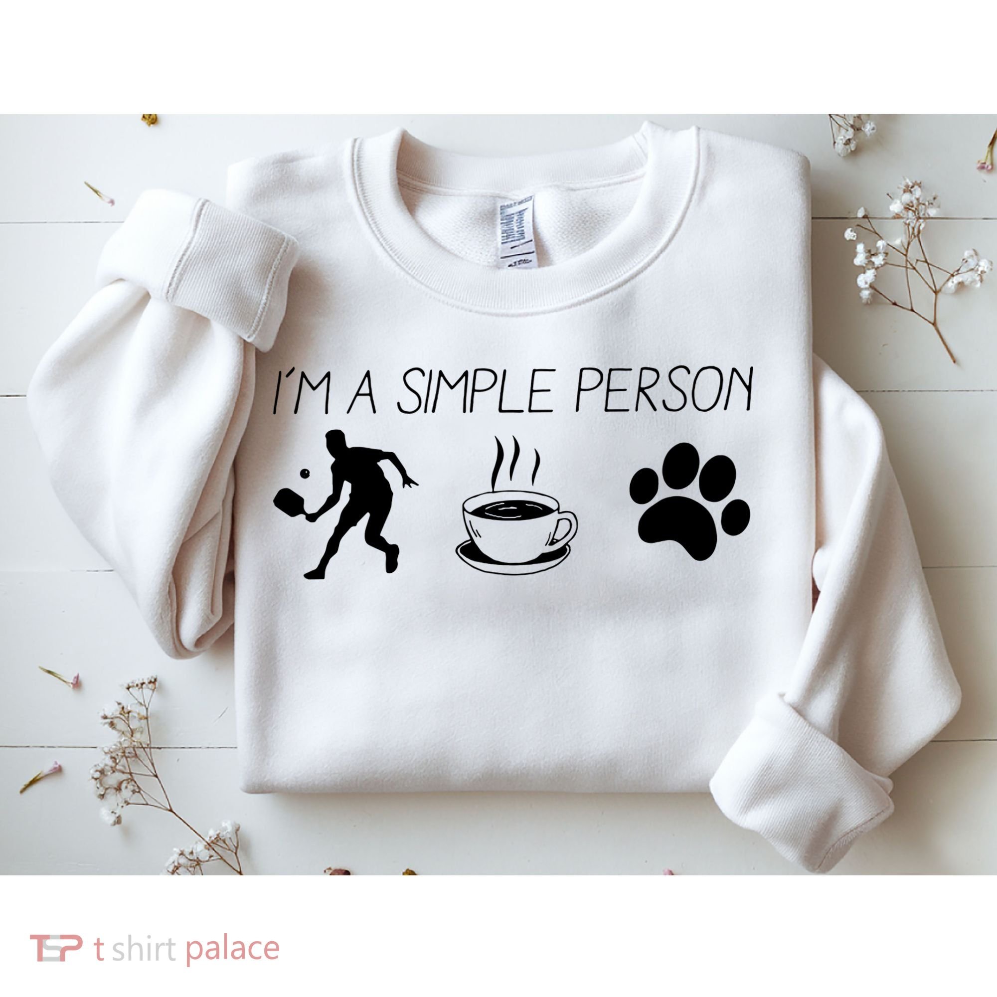Simple Pickleball Player Sweatshirt