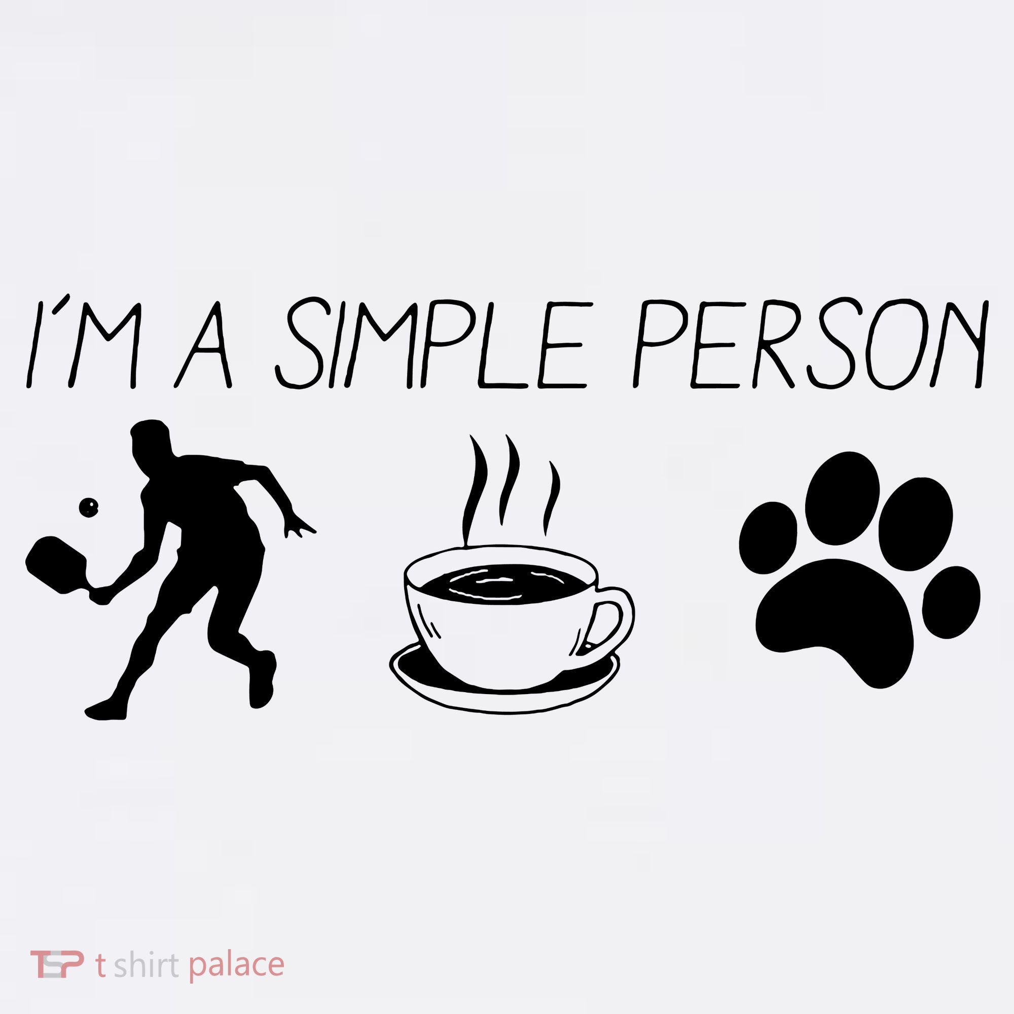 Simple Pickleball Player Polo