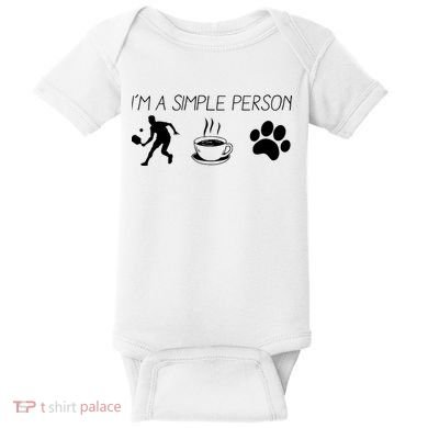 Simple Pickleball Player Baby Bodysuit