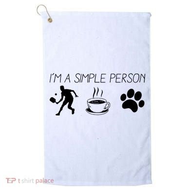 Simple Pickleball Player Golf Towel