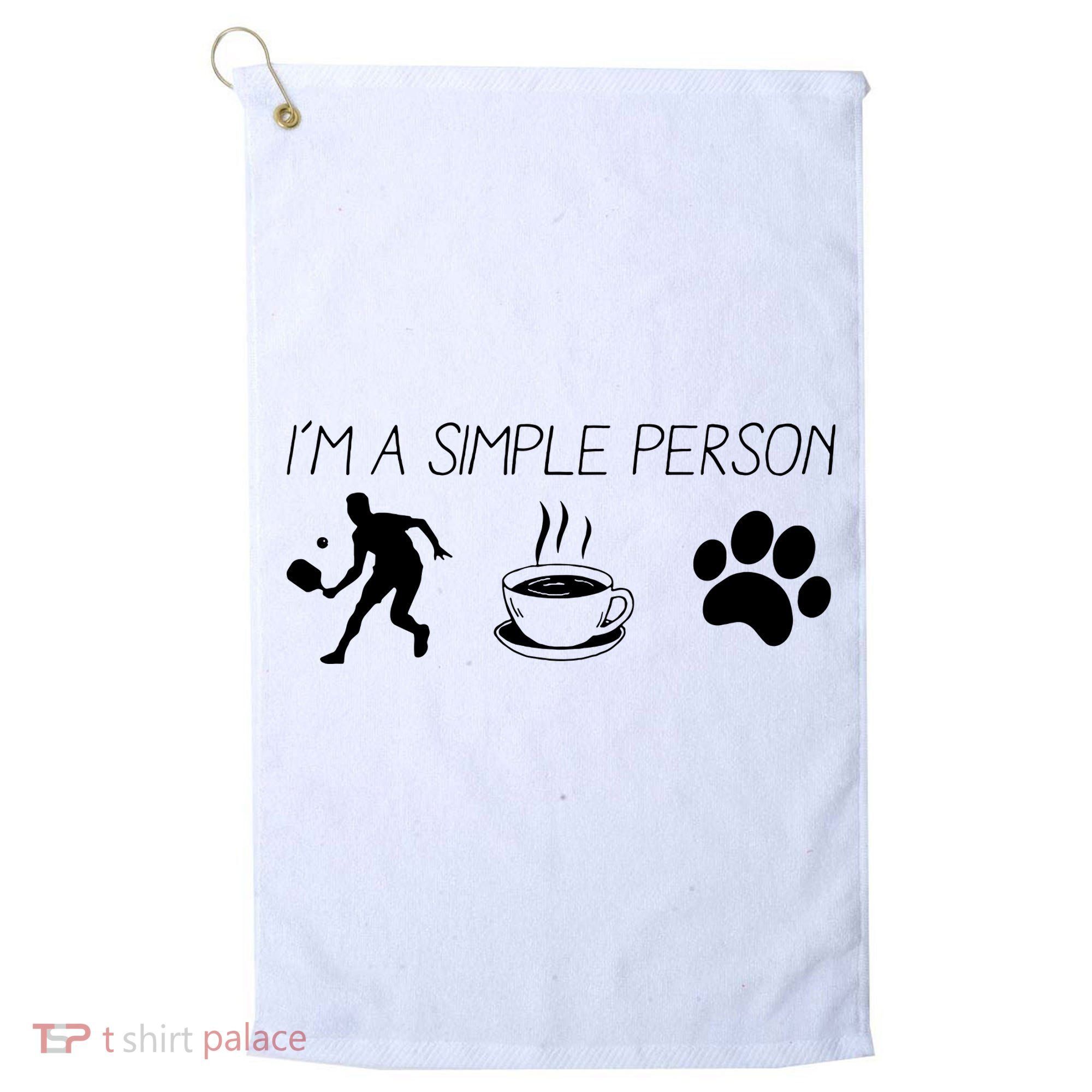 Simple Pickleball Player Golf Towel