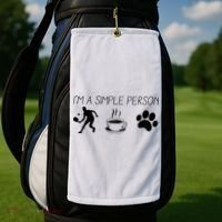 Simple Pickleball Player Golf Towel thumb 2