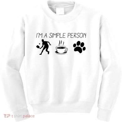 Simple Pickleball Player Kids Sweatshirt