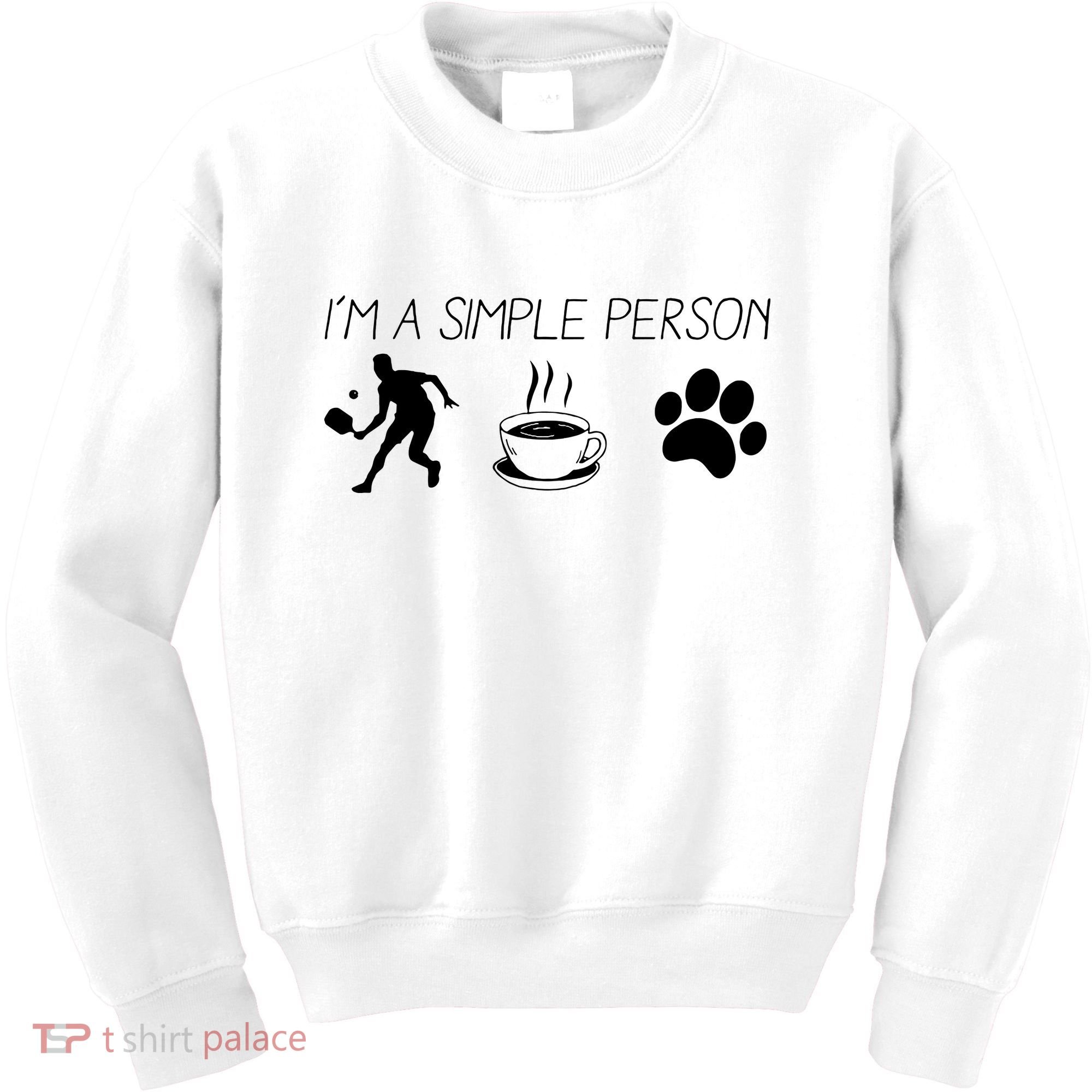 Simple Pickleball Player Kids Sweatshirt